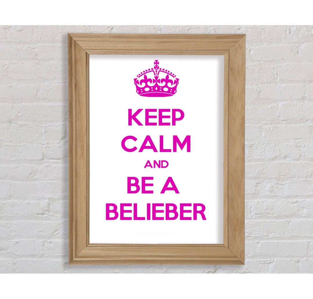 Wylandville Musik Zitat Keep Calm Justin Bieber Gerahmter Druck Wandkunst