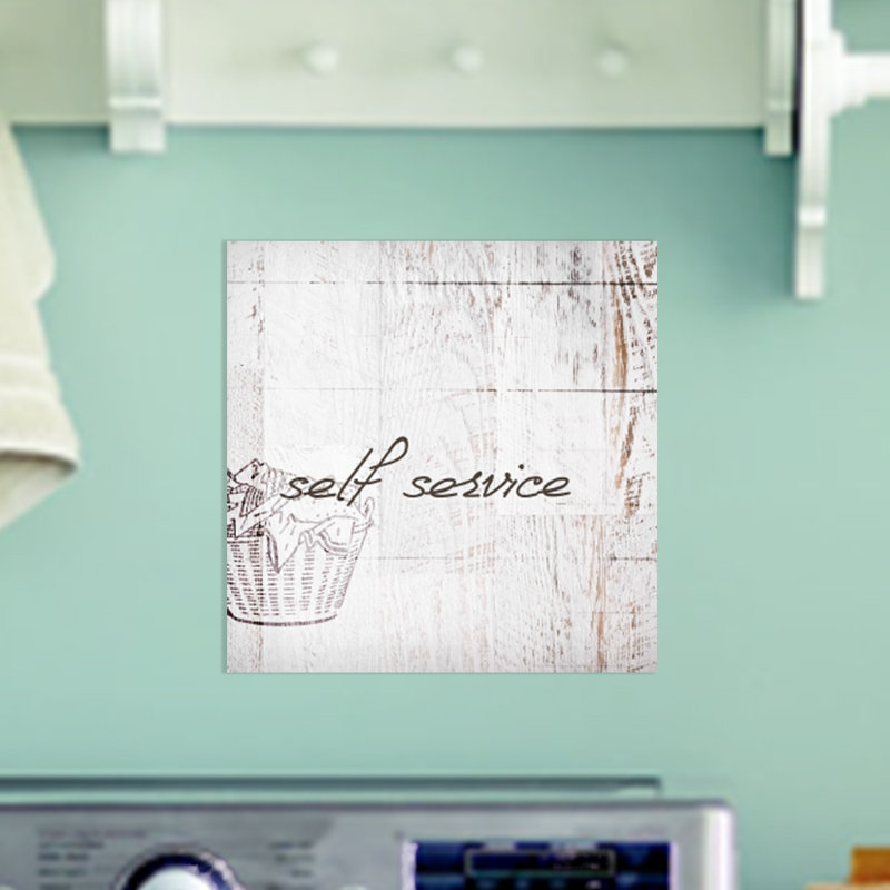 Ehme «Home Decor Self Service Laundry Room», impression sur bois