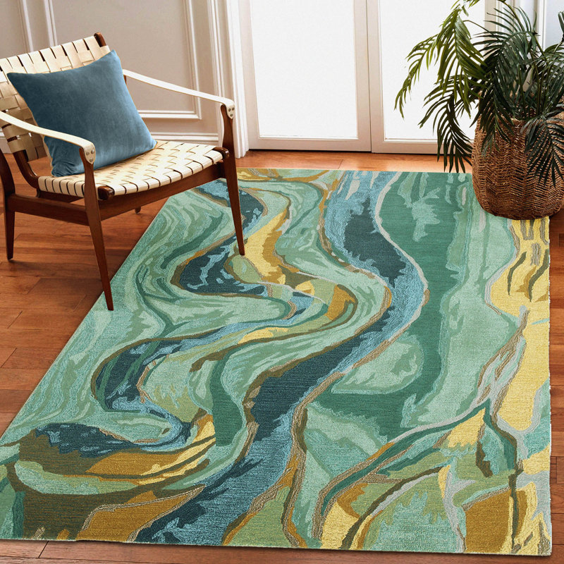 Tapis d'intérieur transitionnel Starki Panorama, Rectangle 7 pi 6 po x 9 pi 6 po