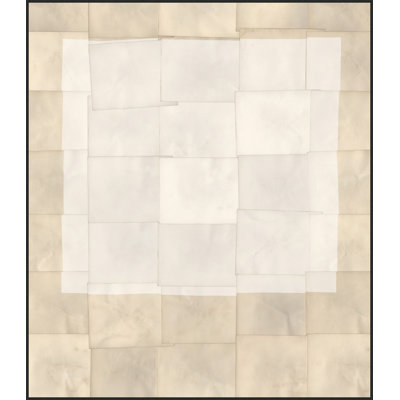 Parchment Square White Print by Lillian August