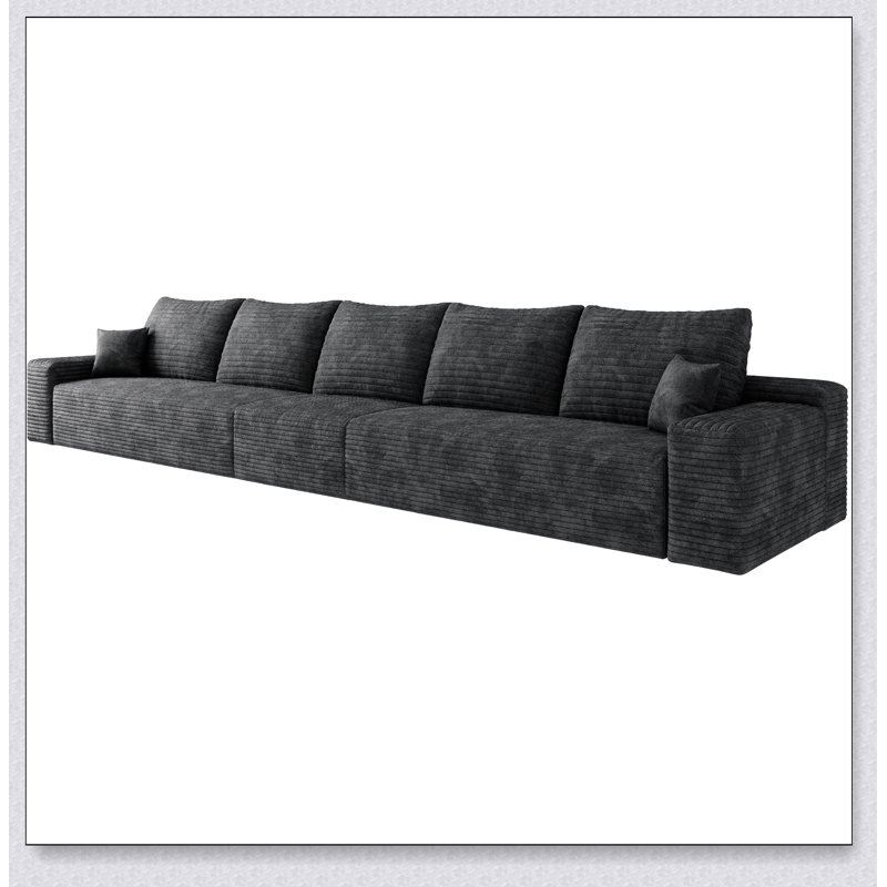 Canapé modulaire confortable pour la détente, rehaussant l'ambiance du salon avec une configuration polyvalente et un revêtement doux