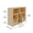 Bamboo 8 Cube Storage Organizer Bookcase with 2 Drawers