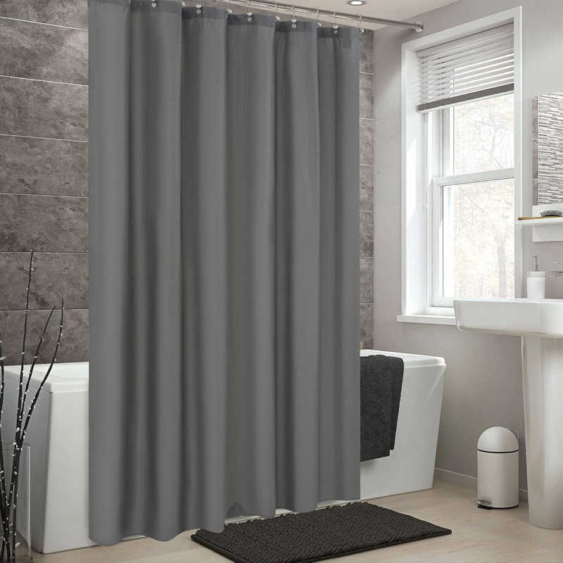 Doublure de rideau de douche douce et légère en tissu imperméable avec aimants pour décrochage étroit, lavable à la machine, durable et sans odeur