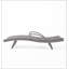 Chaise longue en osier crème