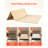 Bunkie Board, King Size 76.8 x 70.1 in, Foldable Bed Board Under Mattress with Nylon Webbing, Plywood, Rounded Edges, Anti-Sag Design for Metal Frames, Sleeper Sofas, Platform and Bunk Beds-240508773