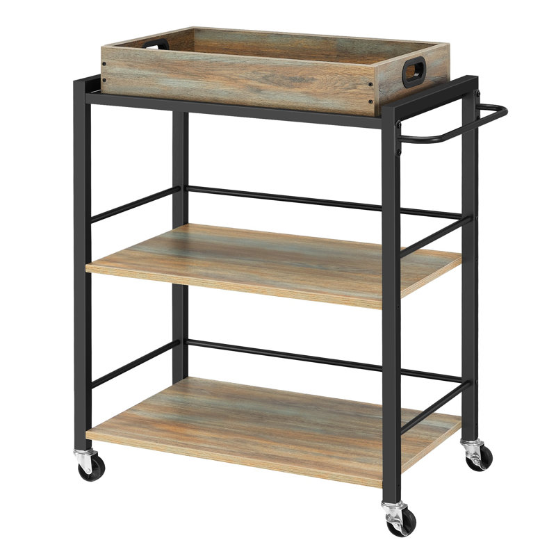 3-tier Riggle Kitchen Cart, Brown