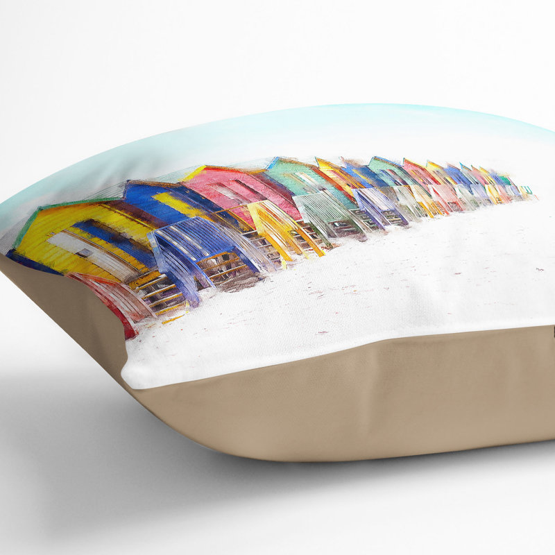 Square Throw Cushion, 55cm H x 55cm W x 20cm D, Stone
