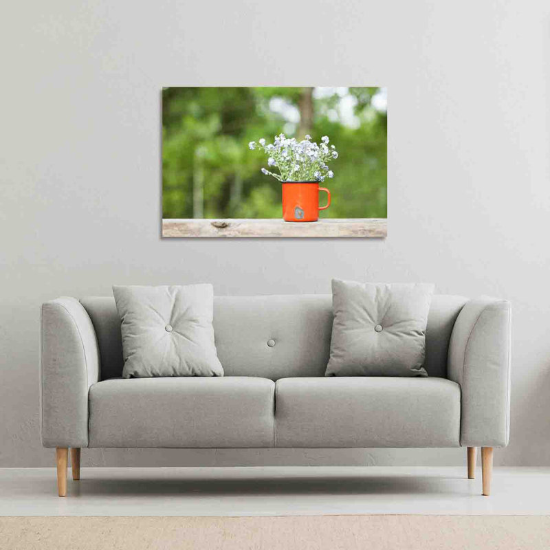 Forget Me Not Flowers by Andrew Lee - Wrapped Canvas Print, 31cm H x 41cm W x 4cm D