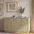 Modern Fluted Sideboard With Adjustable Shelves And Metal Handles-76447858