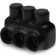 Black Insulated Multi-Cable Connector,3/0-6 Wire Range, Single Side Entry - 2 Port