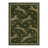 Cheetah Collection Animal Print Machine Washable Green / Beige Indoor Area Rug with Non-Slip Backing-613744166