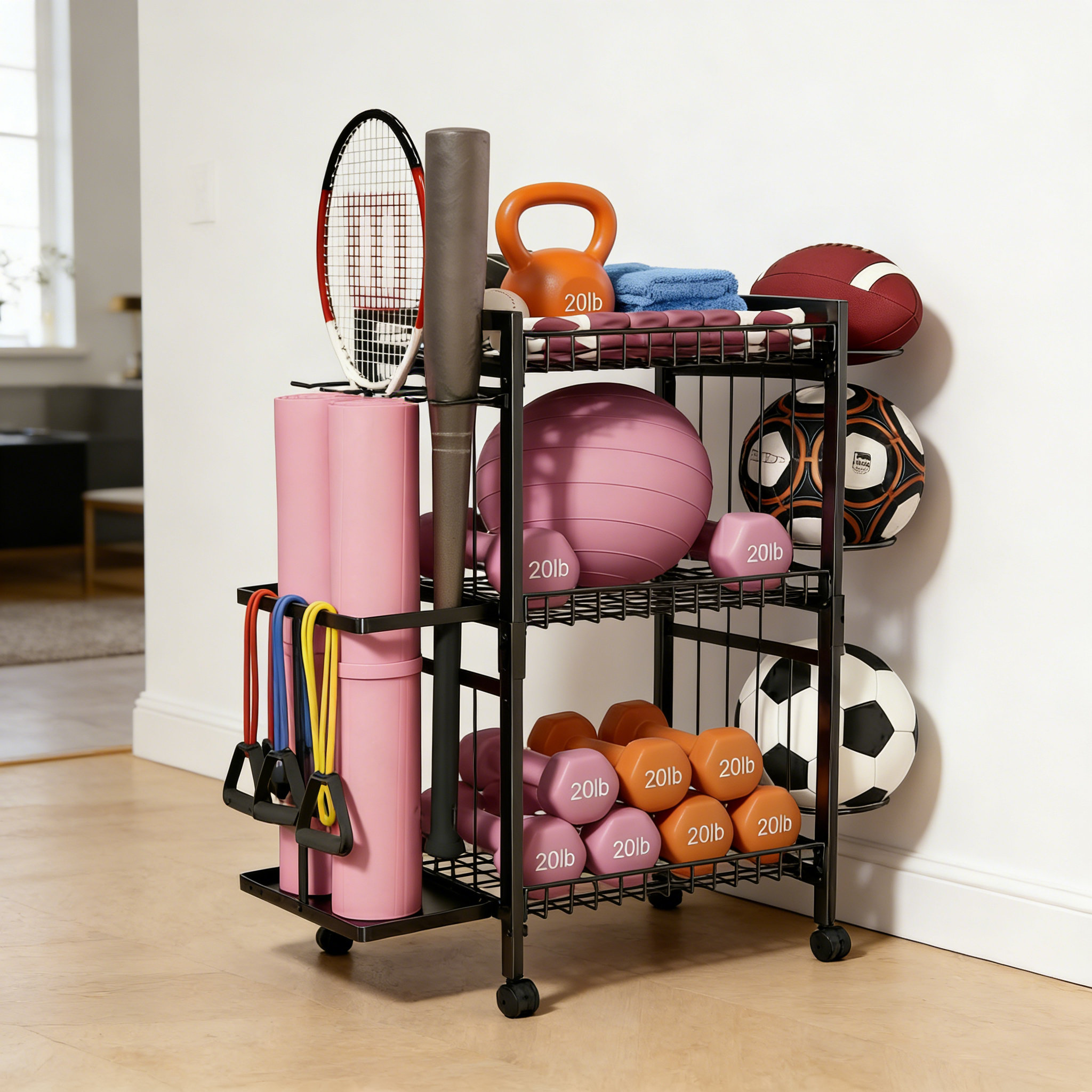 Ran Rack Latitude Run® Home Gym Storage Rack, Multi-Functional Dumbbell Rack ...