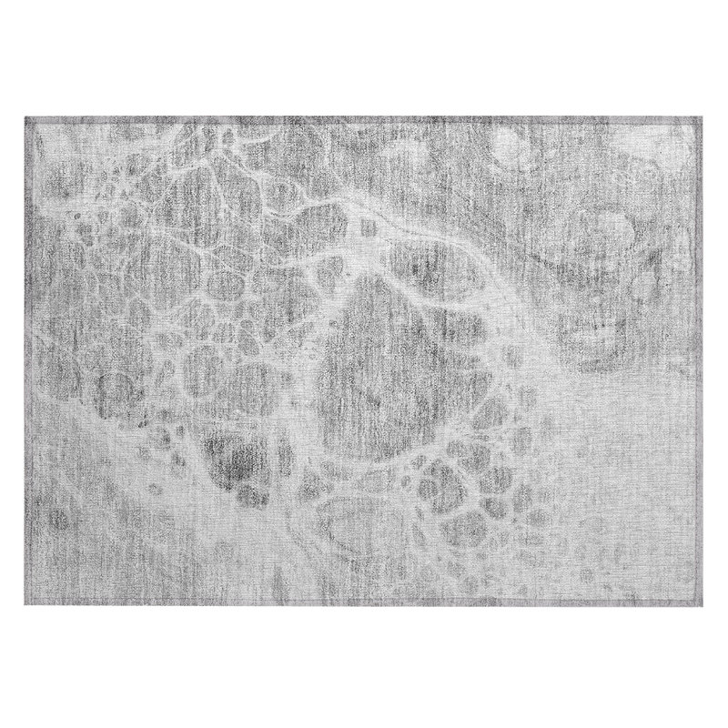 Washable Abstract Indoor / Outdoor Rug, Rectangle 1'8" x 2'6"