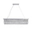 Lustre moderne en cristal pour salle à manger, lustre rectangulaire blanc à 8 lumières en forme de goutte de pluie, suspension rectangulaire contemporaine pour îlot de cuisine ou bar, L 100 cm x l 25 cm x H 22 cm (ampoule non incluse)-2068348077
