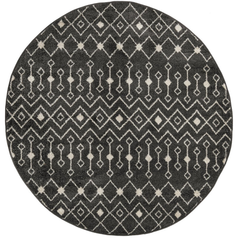 Abstract Indoor Rug, Round 6'