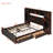 Versatile Queen Size Solid Wood Platform Bed With Built-in Outlets For Modern Living