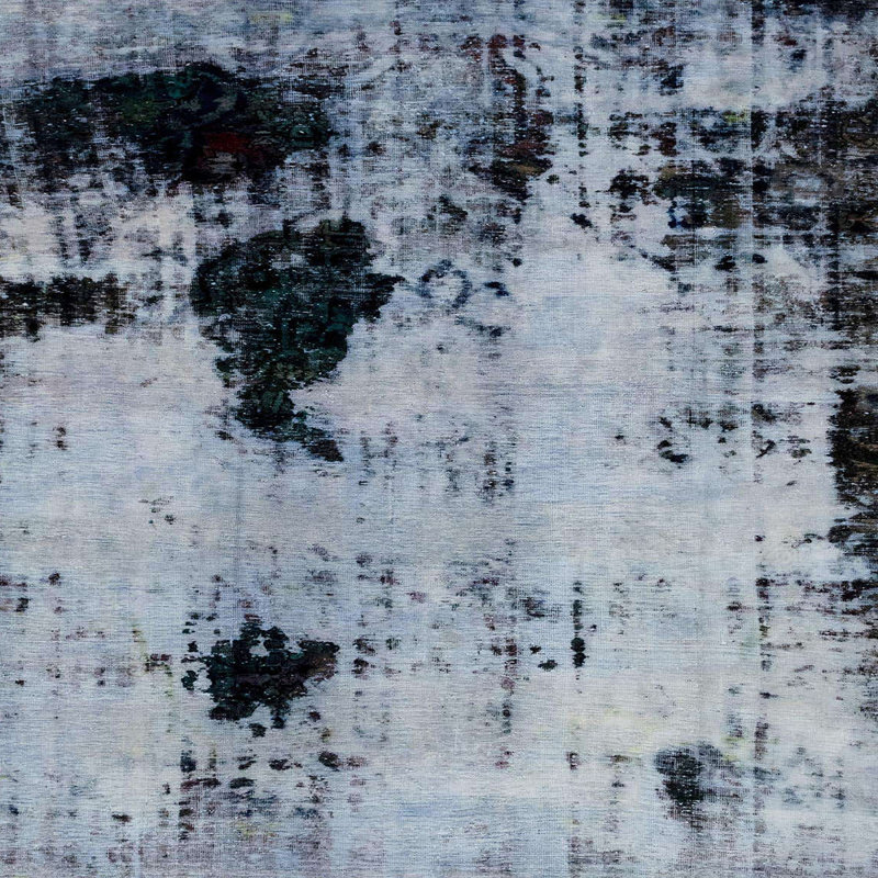 Tapis abstrait moderne 2017, Carré 5 pi