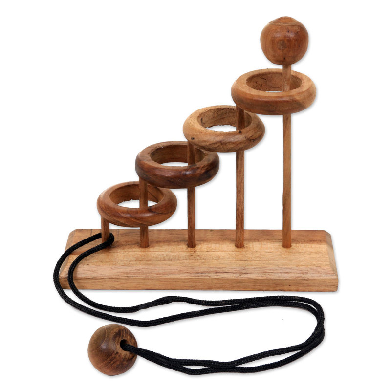 Sculpture teck puzzle nœuds magic Toxey