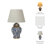 Table Lamp Ceramic And Floral Bird Print With Accents For Home Bedroom Living Room Office Traditional Glam Decor - 19" Blue, White, Gold