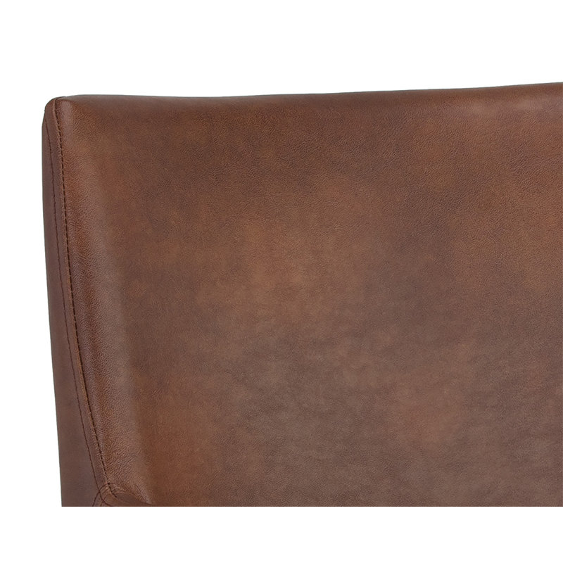 Bernadette Tufted Armchair, Bravo Cognac Faux Leather