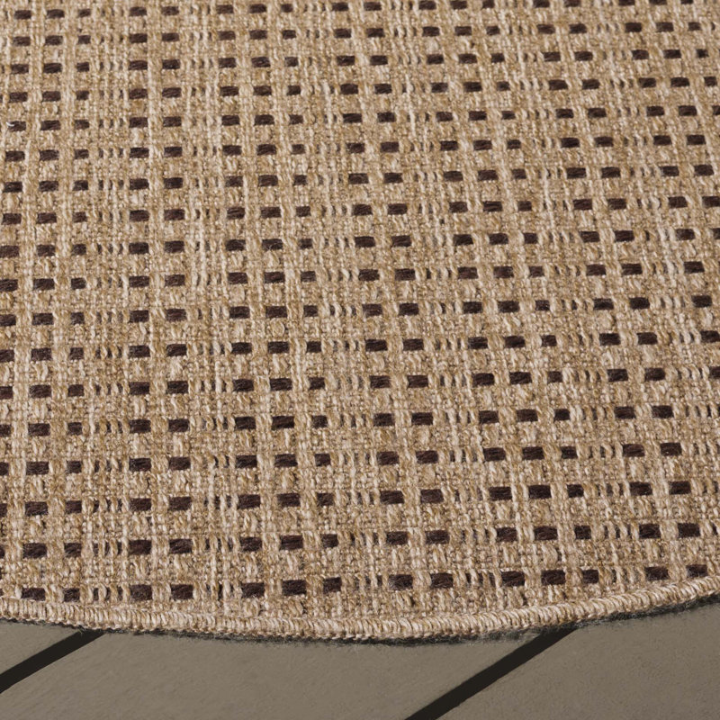 Tapis naturel / brun Retreat 252, Rond 6 pi 7 po 
