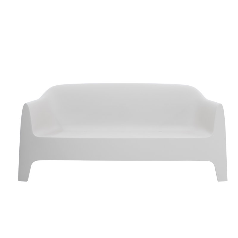 Solid 71'' Outdoor Sofa, White