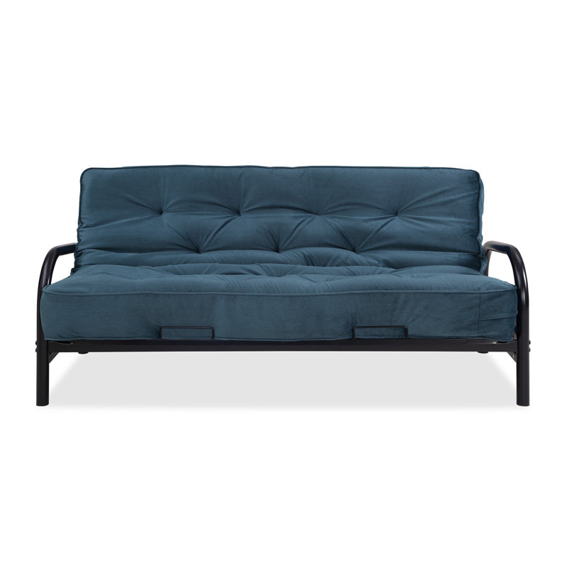 Futon avec matelas Dallas, Indigo