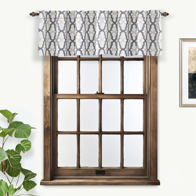 Ensemble de 1 tringle à rideaux à cantonnière Elfrida