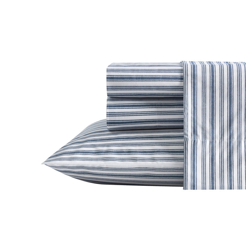 Ensemble de draps en percale de coton 200 fils Bradford, Ensemble de draps pour lit simple avec 1 taie d'or