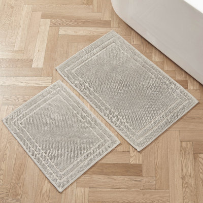 Hunter Luxe Looped Textured Cotton 2-Piece Bath Rug Set