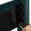Structure de lit contemporain en velours pour grand lit