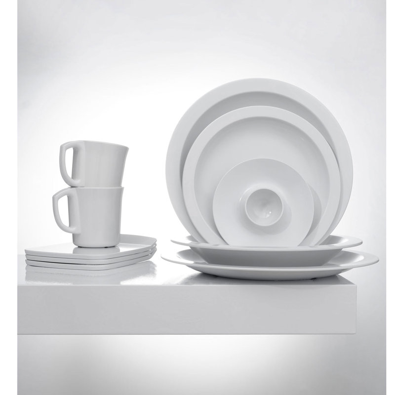 Rosti Hamlet Dessert Plate, Melamine, White, 18cm