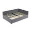 Lit de jour double avec couchette rembourrée capitonnée, structure de canapé-lit avec dossier et accoudoirs confortables, velours (79,5 po x 58 po x 25 po)-55941151