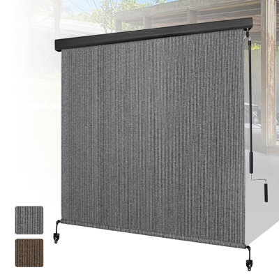 Manivelle extérieure en tissu avec abat-jour extérieur en aluminium