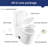 White Ceramic Toilet, 1.1/1.6 Flushing, Comfort Height 15.55 In, Soft Close Seat, & One Flush, White, And