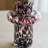 Glass Accent Vase With Artistic Amber Spots