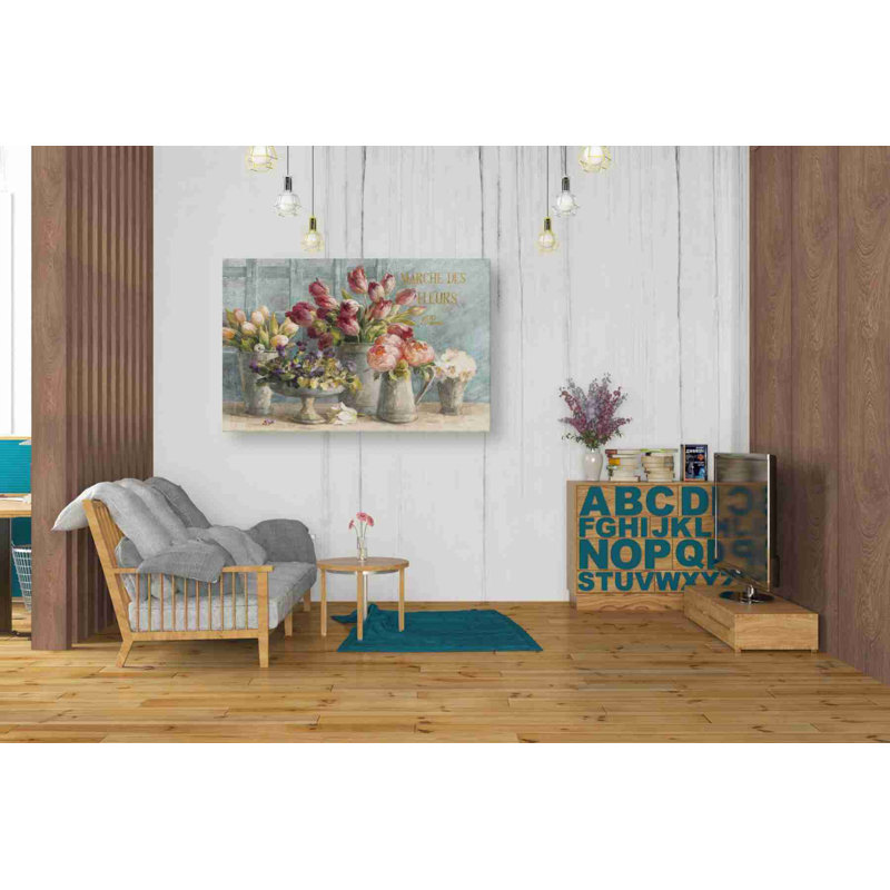 Marche des fleurs, impression sur toile tendue, H 26 po x l 40 po x P 1,5 po