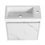 Meuble-lavabo mural flottant de 20 po avec lavabo en résine et porte d'armoire à fermeture en douceur-451606243