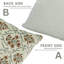 Housse de coussin à motif floral imprimé à la main Fabividine, brun, Vishal-108106781-108106783