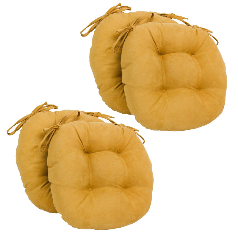Outdoor 3.5'' Dining Chair Seat Cushion, Lemon