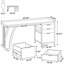 Bureau d'étude spacieux avec cabinet de rangement réversible pour une organisation et un travail efficaces du bureau à domicile.