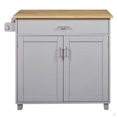 Wollaston Solid Wood Top Kitchen Island