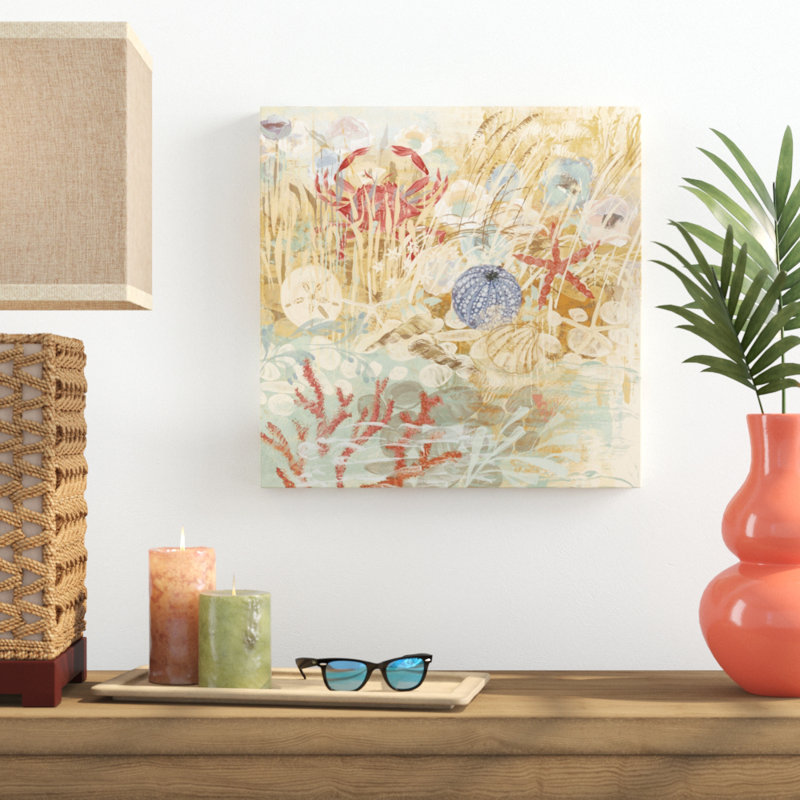 « floral frenzy côtière v », reproduction d’art sur toile tendue, H 18 po x l 18 po