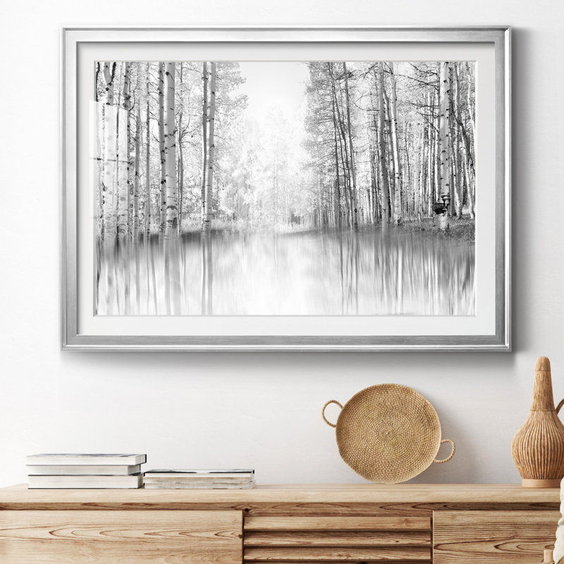 Aspen Reflection - Photographie avec cadre photo, H 26,5 po x l 36,5 po x P 1,5 po, Argent