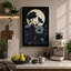Moonlit Garden Silhouette Botanical - Wrapped Canvas-133588215-133588218