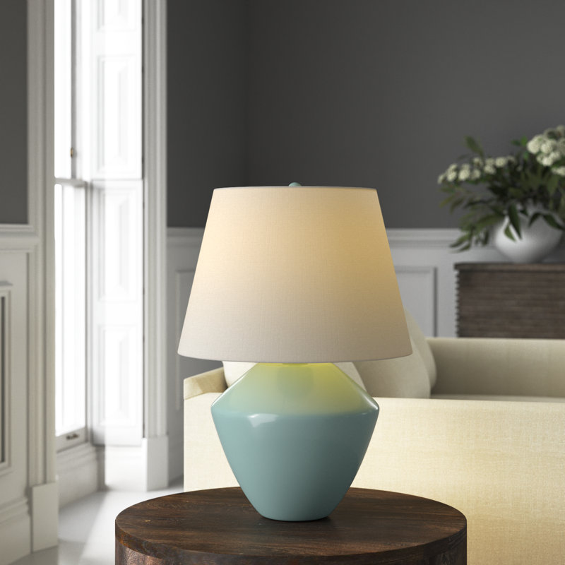 Marron Ceramic Table Lamp, Green