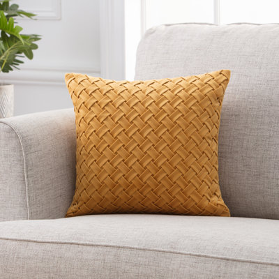 Housse de coussin décoratif en velours texturé Chanasya