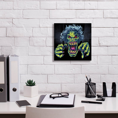 Dessin de Macmurray, zombie vert sur toile
