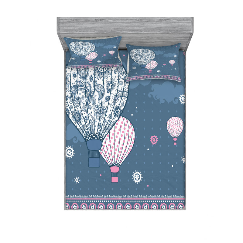 Ensemble de draps ornements, Ensemble de draps pour lit double avec un drap-hou