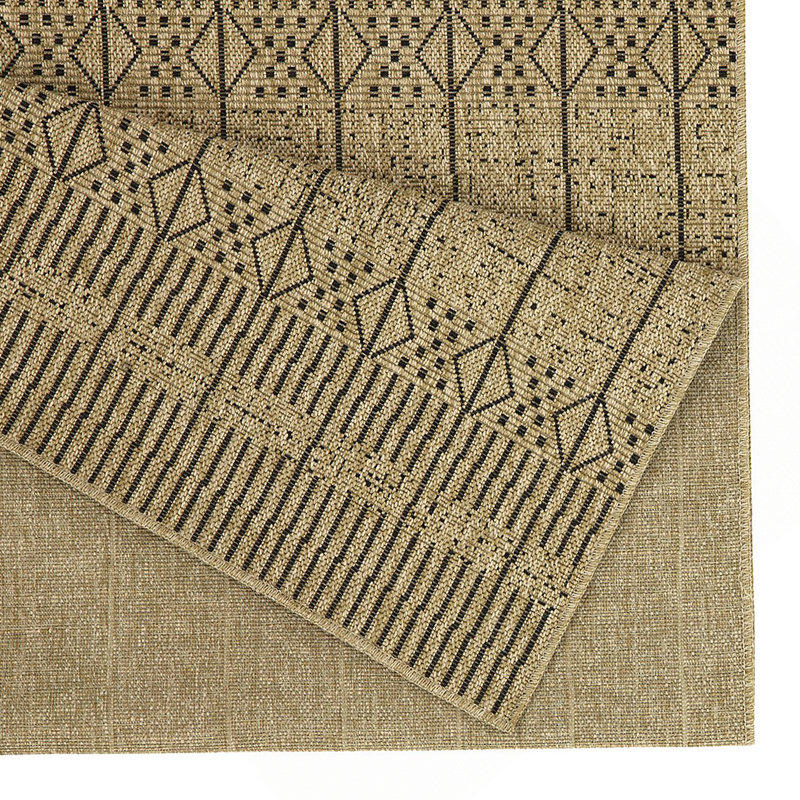 Earth Black Indoor/Outdoor Area Rug, Rectangle 5'3" x 7'3"
